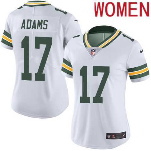 Women Green Bay Packers #17 Davante Adams White Nike Vapor Limited NFL Jersey->women nfl jersey->Women Jersey